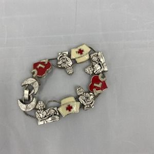 Nurse  Charm Bracelet 7" TLC Nurse Medical Hospital